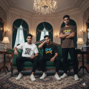 3Pcs Combo Mens Premium Drop Shoulder T-Shirt