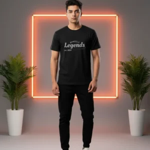 Mens BlackPremium Drop Shoulder T-Shirt