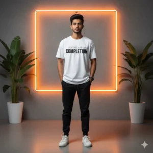 White Mens Premium Drop Shoulder T-Shirt