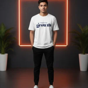 White Mens Premium Drop Shoulder T-Shirt